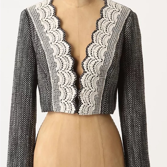 Anthropologie Jackets & Blazers - Anthropologie Tabitha Doily Lapel Long Sleeve 2